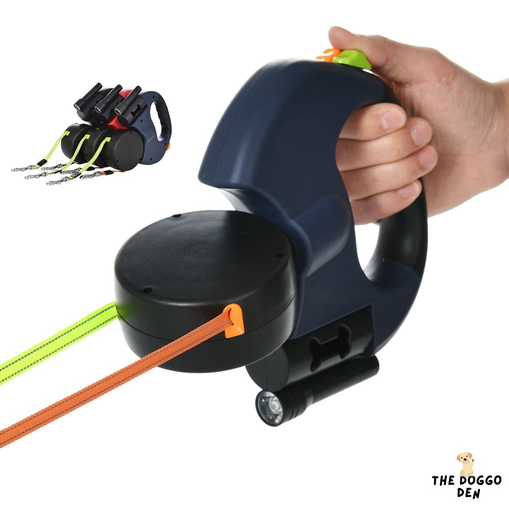 DoggoDen 2 in 1 Retractable Dog Lead